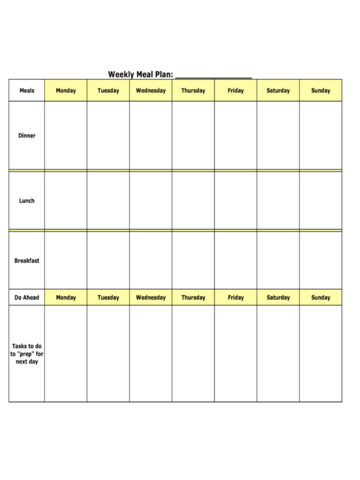 2024 Menu Planner Template - Fillable, Printable PDF & Forms | Handypdf