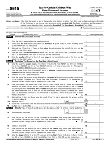 2016 Form 8615 - Edit, Fill, Sign Online | Handypdf