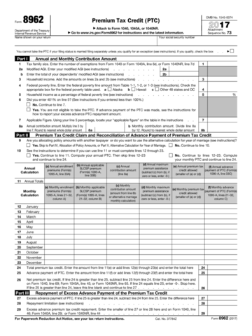 2016 Form 8962 - Edit, Fill, Sign Online 