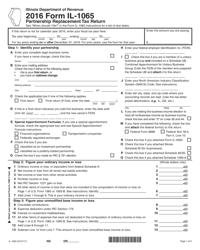 1065 tax form