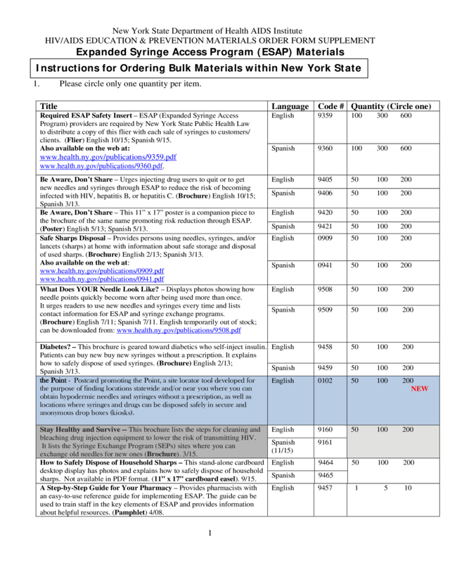 Esap Material Order Form 7-6-16