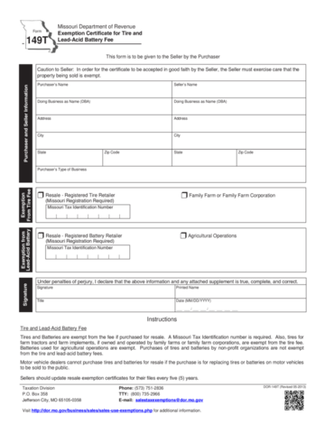 Form 149T - Missouri Department Of Revenue - Edit, Fill, Sign Online ...