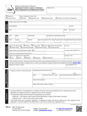 Form 2686 - Missouri Department Of Revenue - Edit, Fill, Sign Online ...