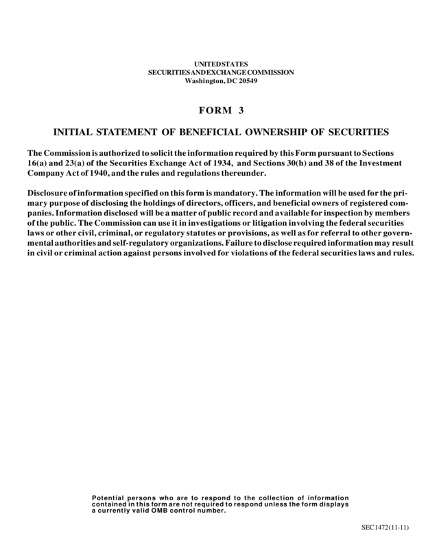 Form 3 Data
