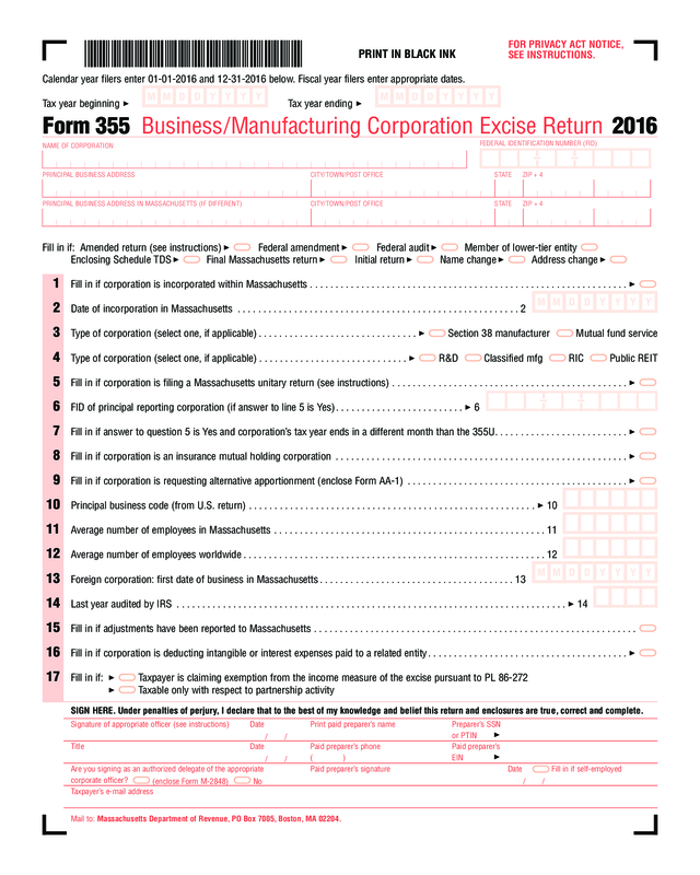 Form 355 2016