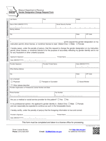 Form 5532 - Gender Designation Change Request Form - Edit, Fill, Sign ...