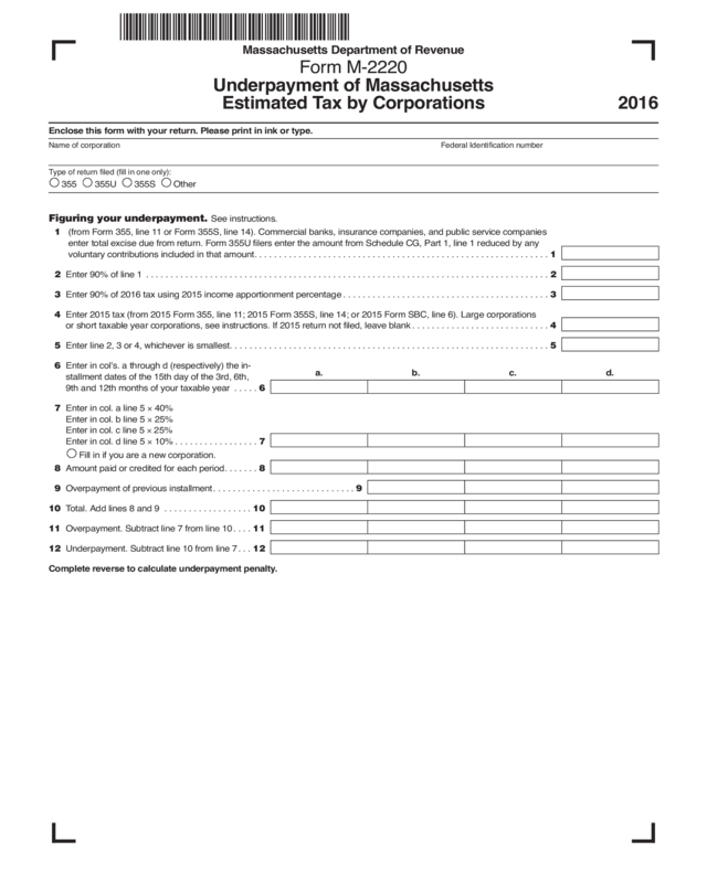 Form M-2220