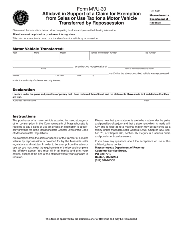 Form Mvu-30