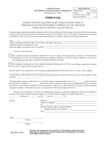 Form N-54A - Edit, Fill, Sign Online | Handypdf