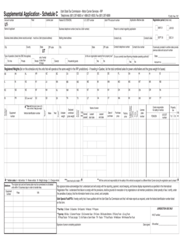 Tc-853, Irp Supplemental Application Schedule C - Edit, Fill, Sign ...