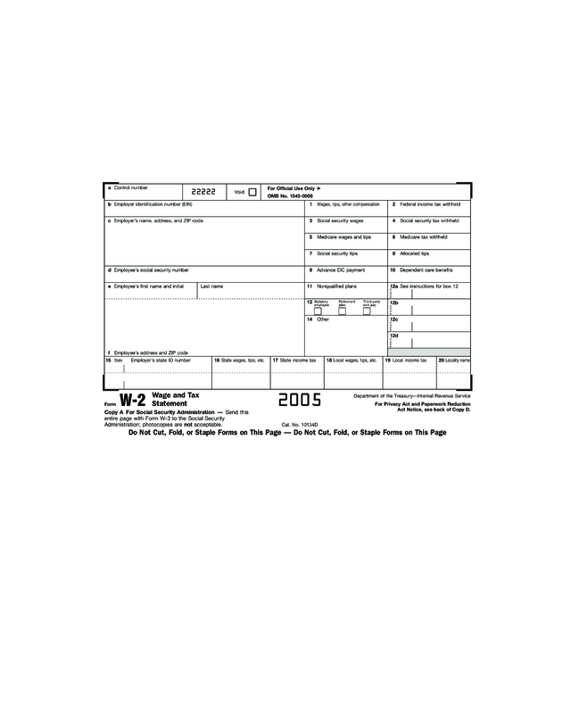 2005 Form W-2