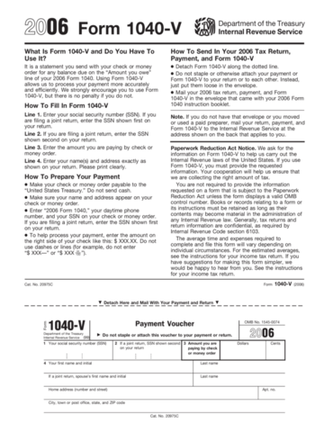 2006 Form 1040-V - Edit, Fill, Sign Online | Handypdf