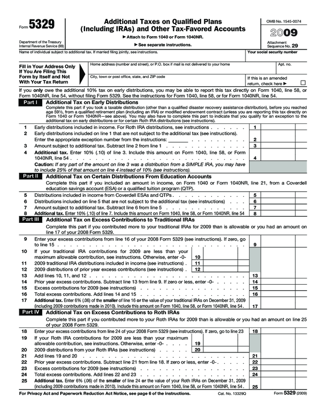 2009 Form 5329