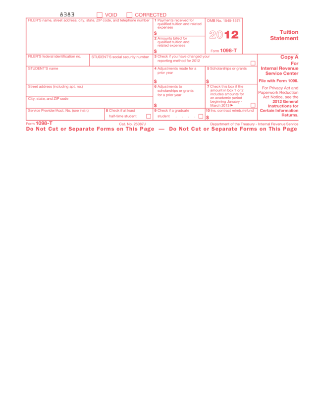 2012 Form 1098 T Edit Fill Sign Online Handypdf 5077