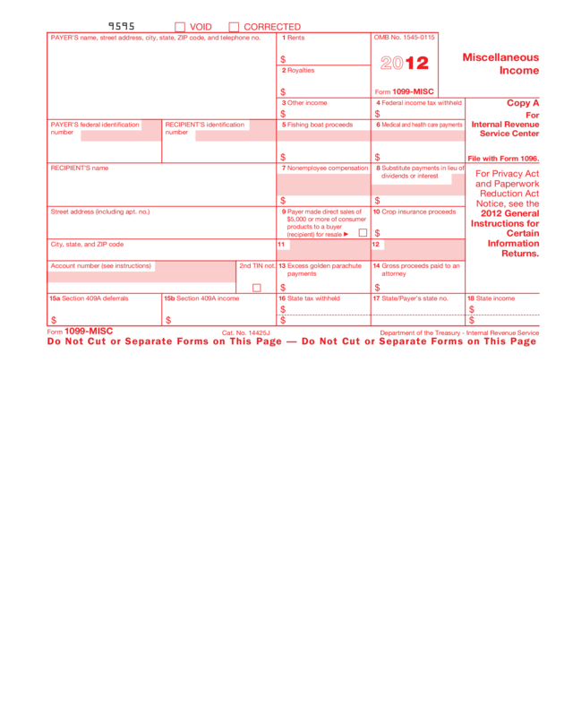 2012 Form 1099-Misc