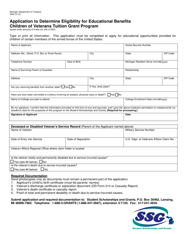 Cvtg 4363-Application Form