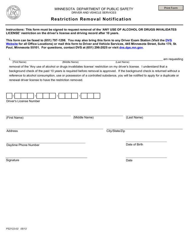 Dl Restriction Removal