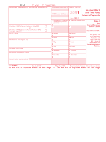 Form 1099K - Edit, Fill, Sign Online | Handypdf