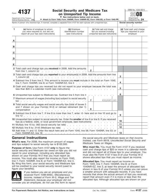 Form 4137