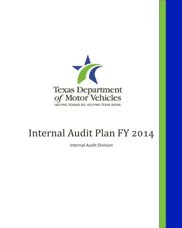 Internal Audit Plan Fy 2014