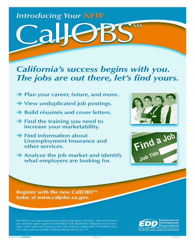 New Caljobs Poster (De 8201)