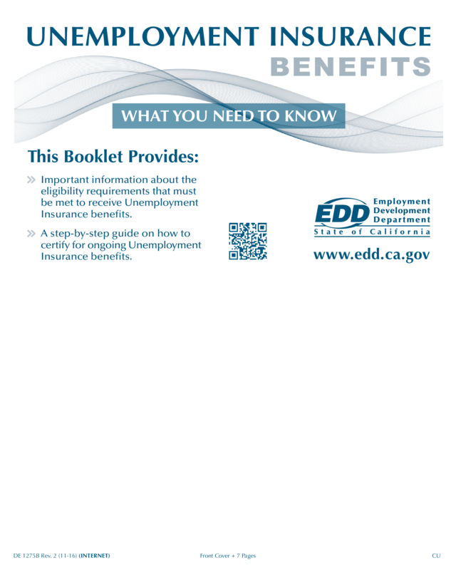 Unemployment Insurance Benefits: What You Need To Know (De 1275B)