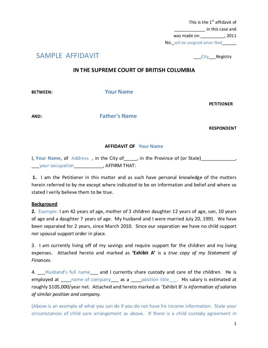 2023 Affidavit Form Fillable Printable Pdf And Forms 5155