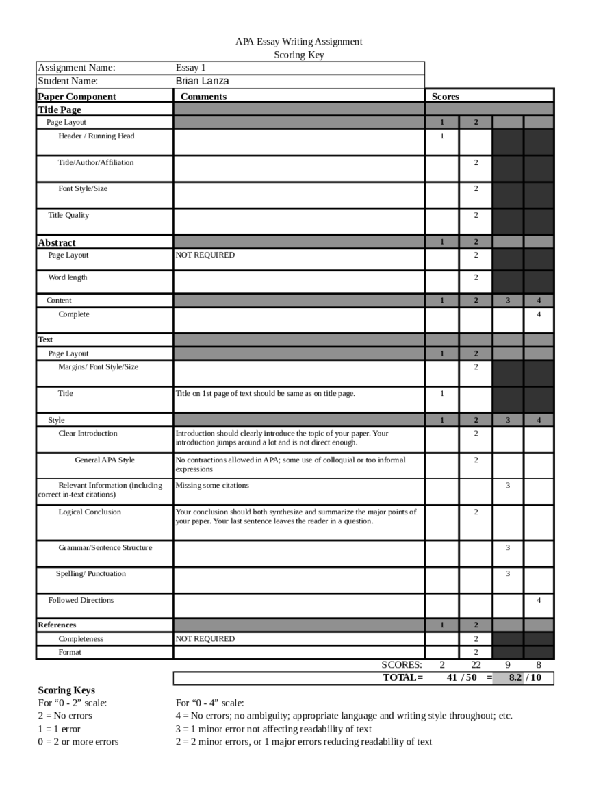 apa sample page