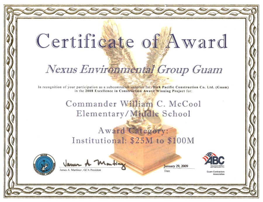 Blank Award Certificate Examples