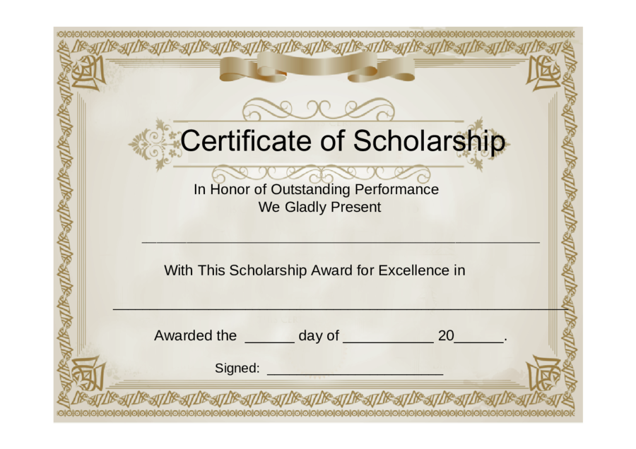Award Certificate Examples pdf