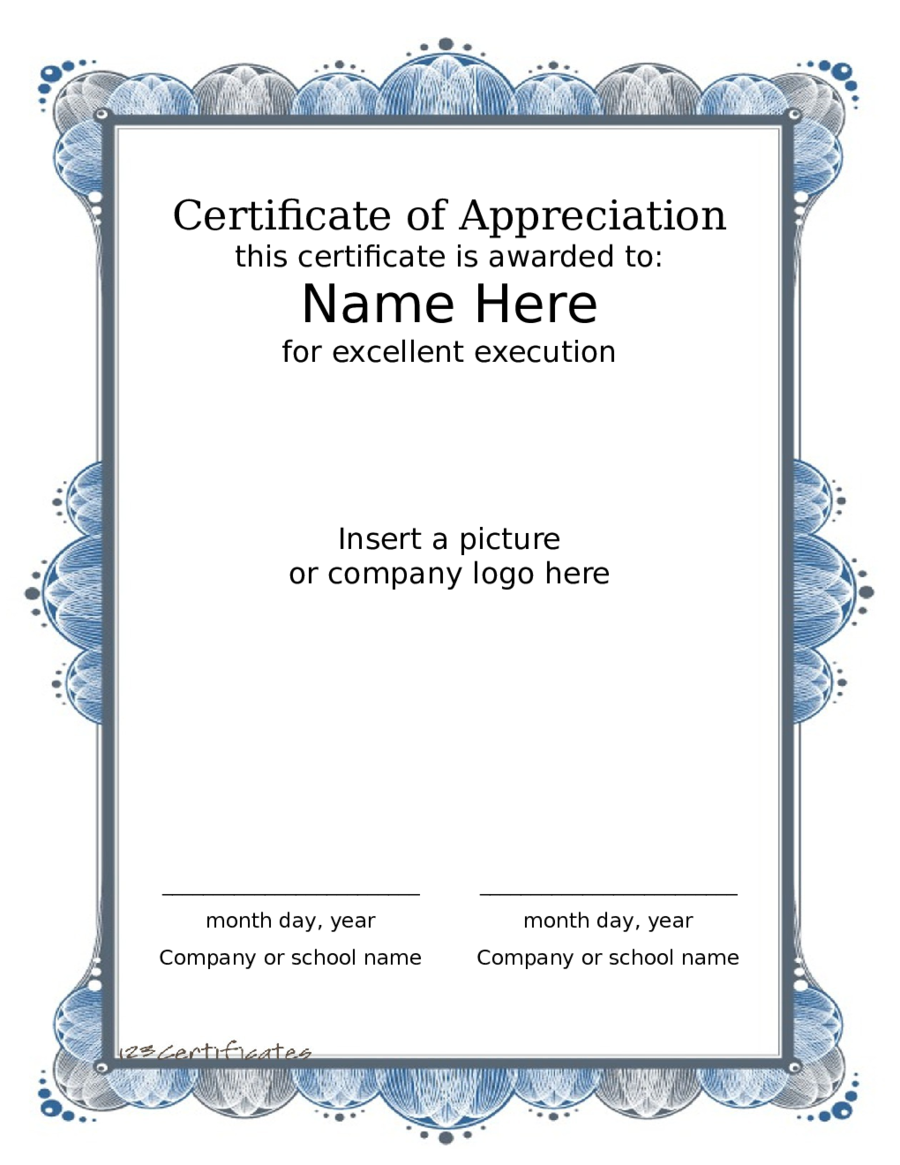 Certificate Templates for Word