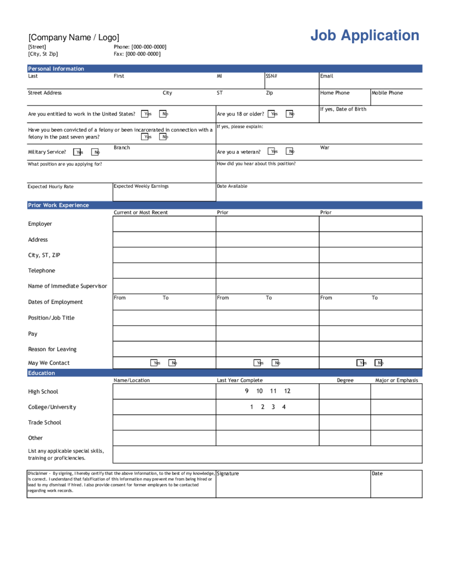 Free Printable Spanish Job Application Form Pdf Printable Form Templates And Letter