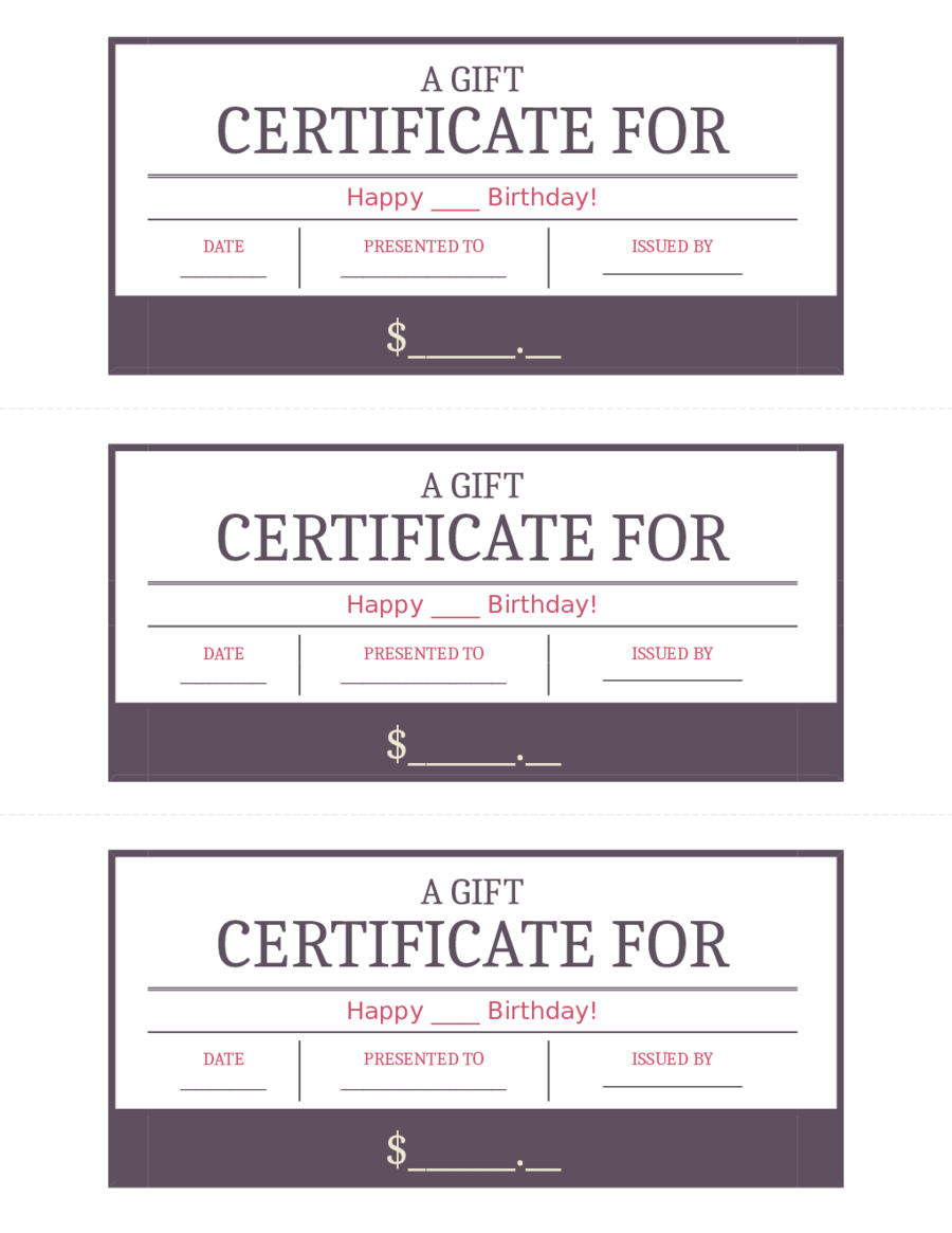 2021 gift certificate form fillable printable pdf forms handypdf