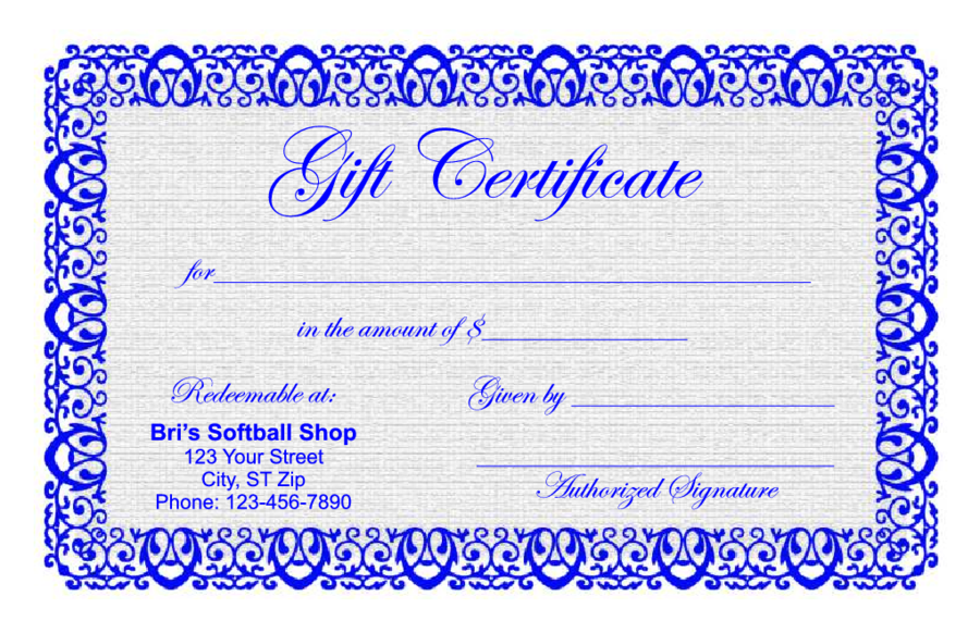 2023 Gift Certificate Form Fillable Printable PDF Forms Handypdf