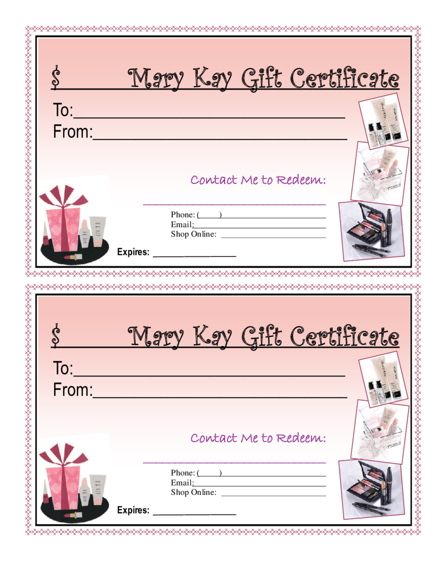 23 Gift Certificate Form - Fillable, Printable PDF & Forms In Mary Kay Gift Certificate Template