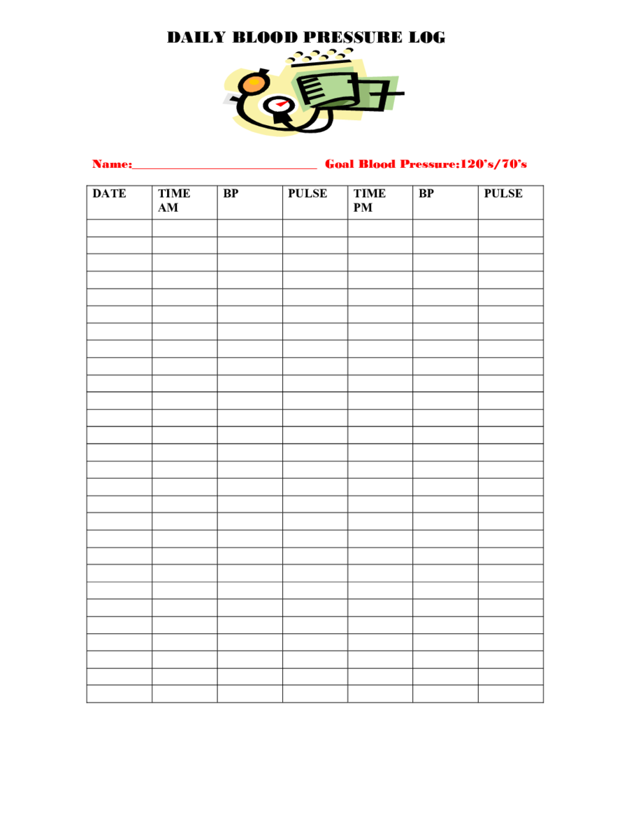 2023 Blood Pressure Log Chart Fillable, Printable PDF & Forms Handypdf