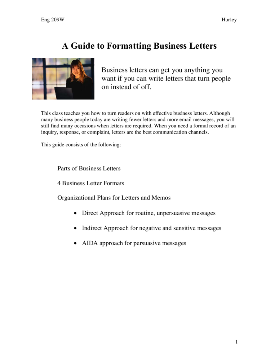 Guide to Formatting Business Letters