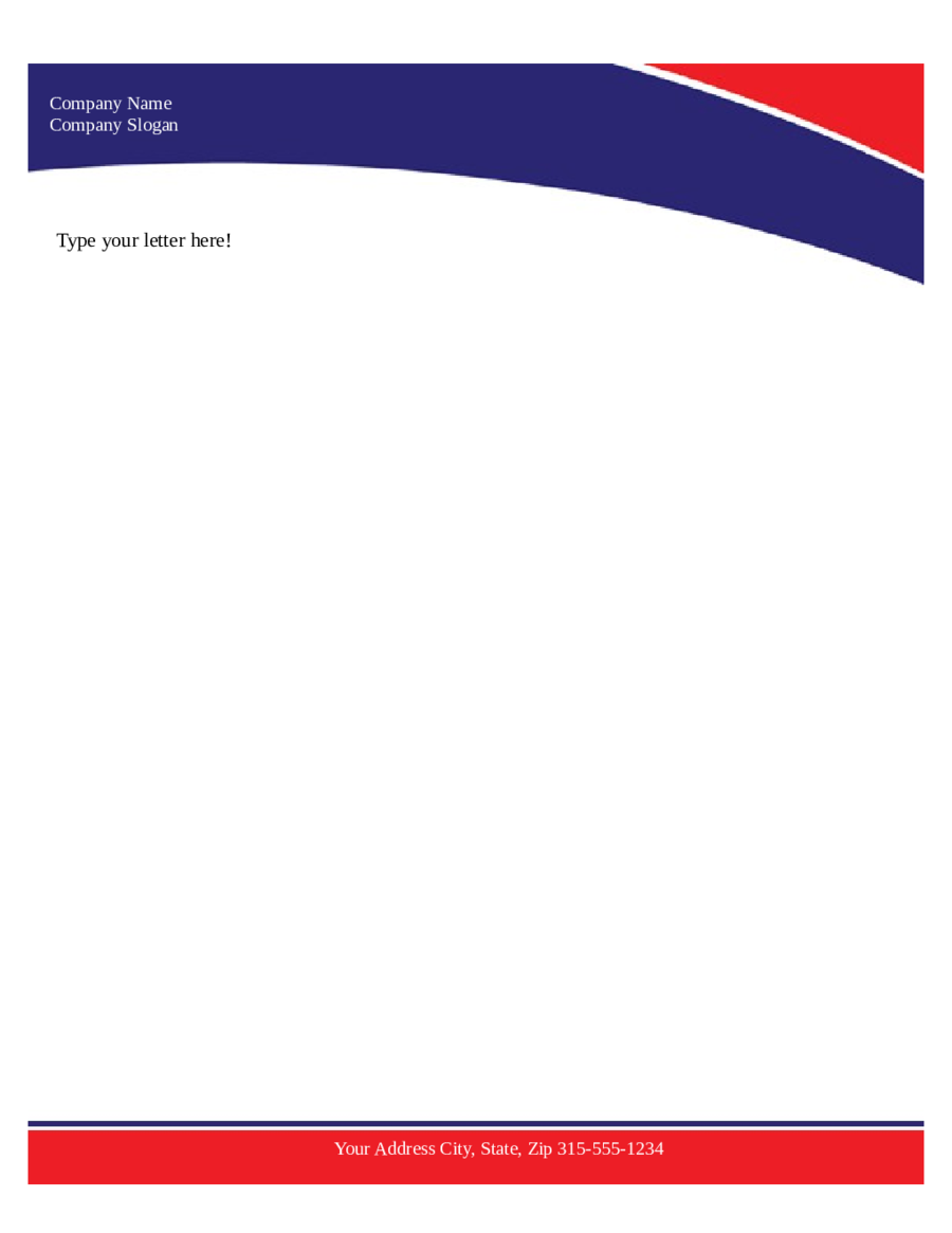 Business Letterhead Word Template