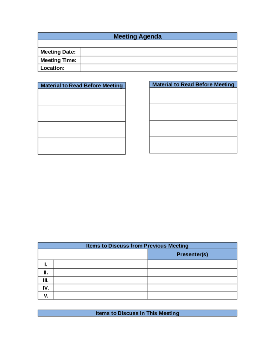 template for meeting agenda