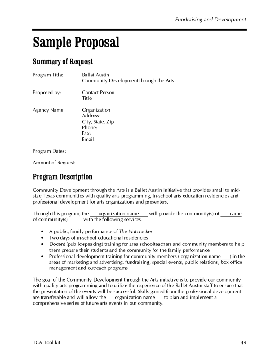 Sample Of Cover Letter For Business Proposal - Edit, Fill, Sign Regarding Training Proposal Template