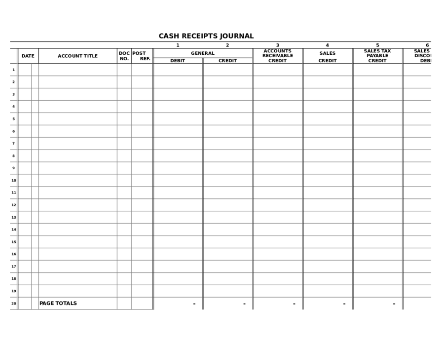 17 Cash Receipts Journal Template Excel DocTemplates