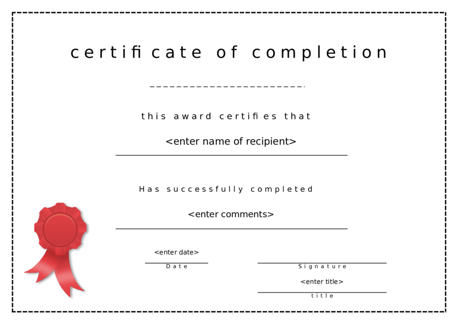 Certificate of Completion - Stencil