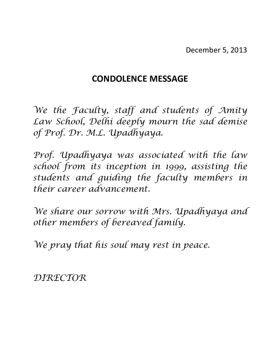 Condolence Message 03 