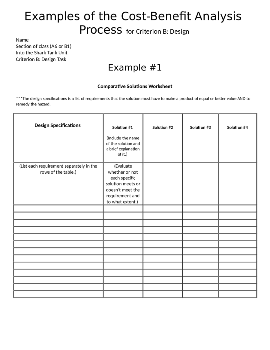 22 Cost Benefit Analysis - Fillable, Printable PDF & Forms Inside Cost Benefit Analysis Worksheet