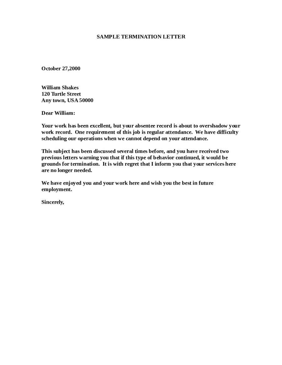 Contract Termination Letter Template Free Edit Fill Sign Online 