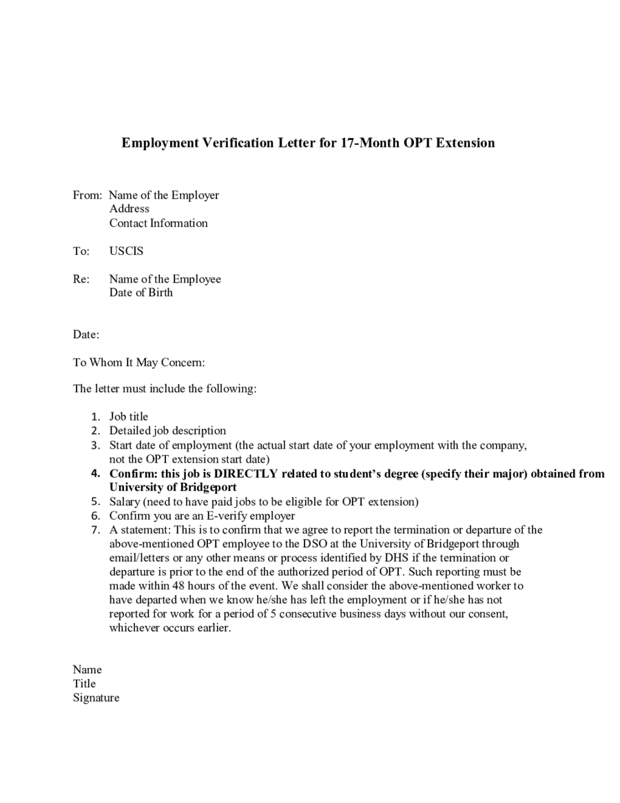 Employment Verification letter Download