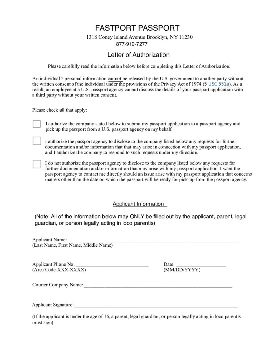 Authorization Letter Templates