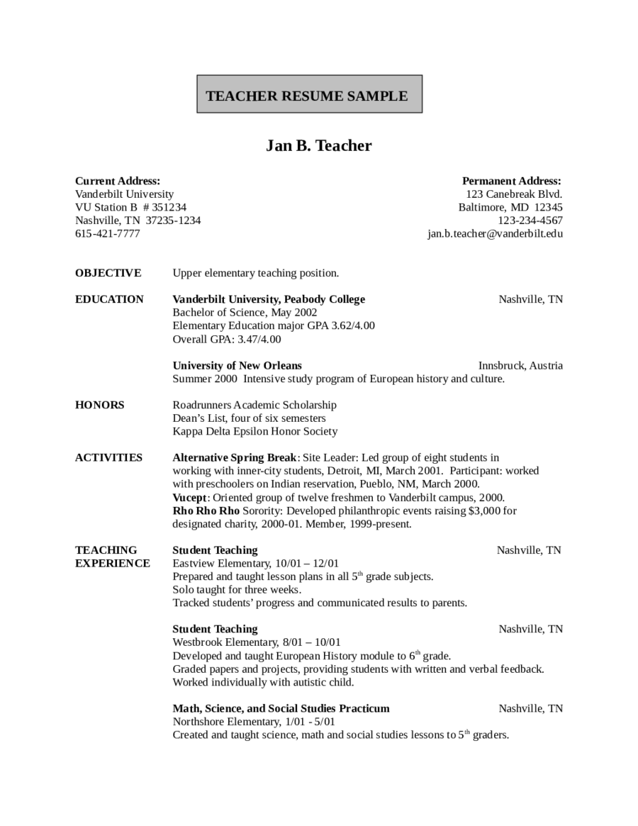 Examples Of Resume Objectives 01 