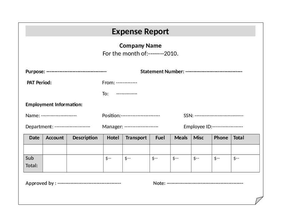 2023 Expense Report Form Fillable Printable Pdf And Forms Handypdf 4182