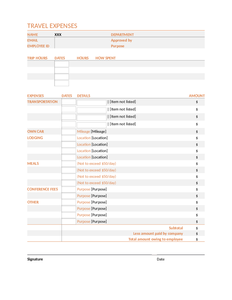 2023 Expense Report Form Fillable Printable Pdf And Forms Handypdf 5428